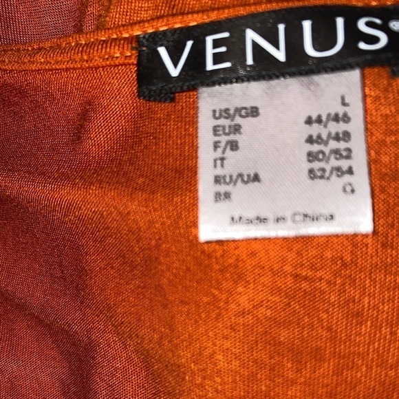 Venus Women‎ Sleeveless Top L Embroidered Open Back Asymmetric Hem - Picture 4 of 7